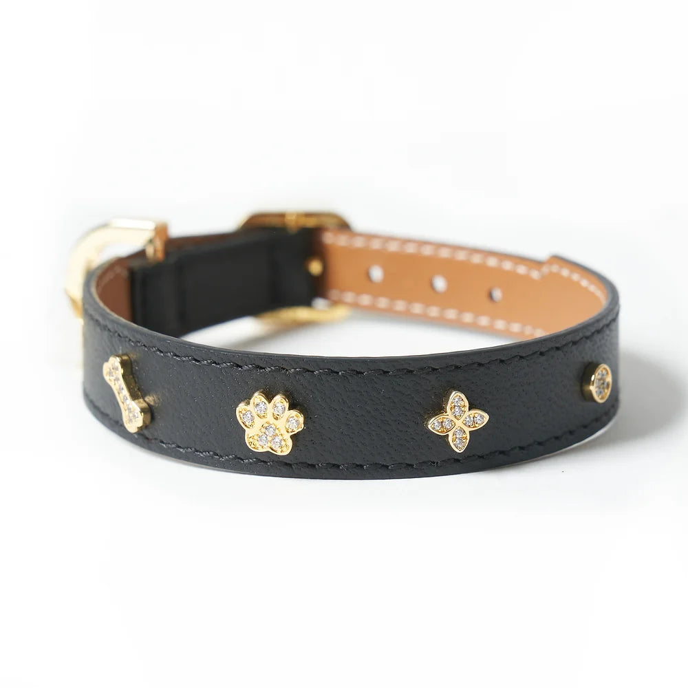Amati Luxury Dog Collar Black