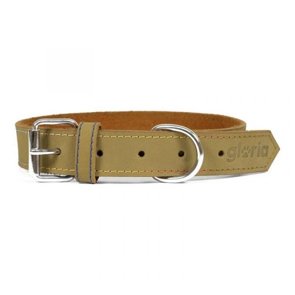 Gloria Pets Olive Green Nobuck Oasis Padded Collar