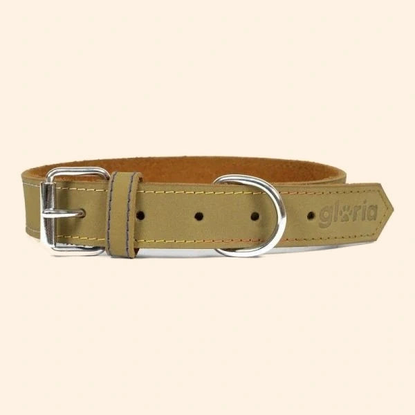 Gloria Pets Olive Green Nobuck Oasis Padded Collar