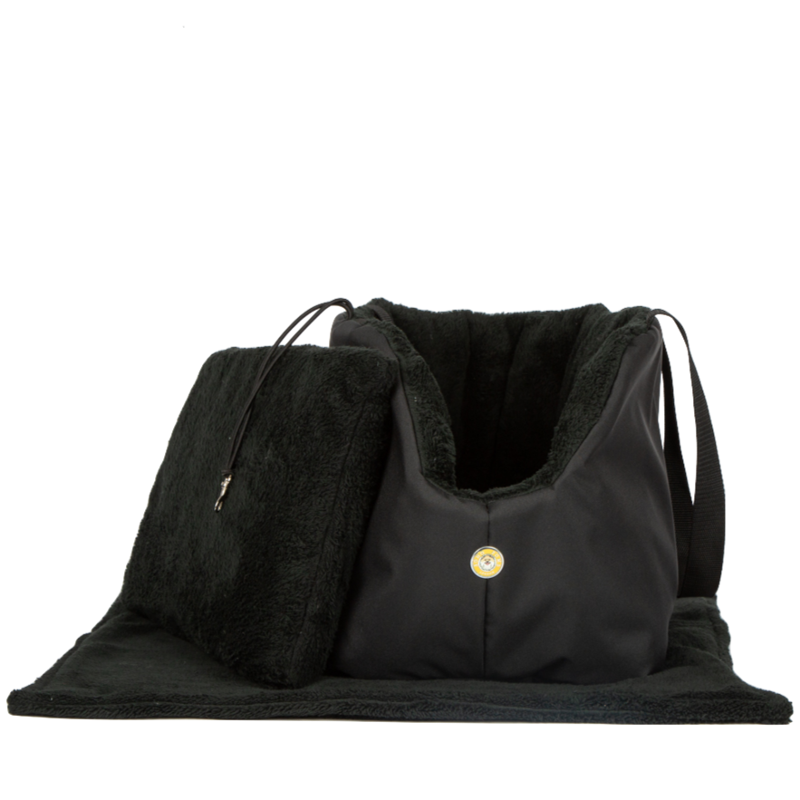 Dog Carrier Bag Rainy Bear Black by SohoPoms