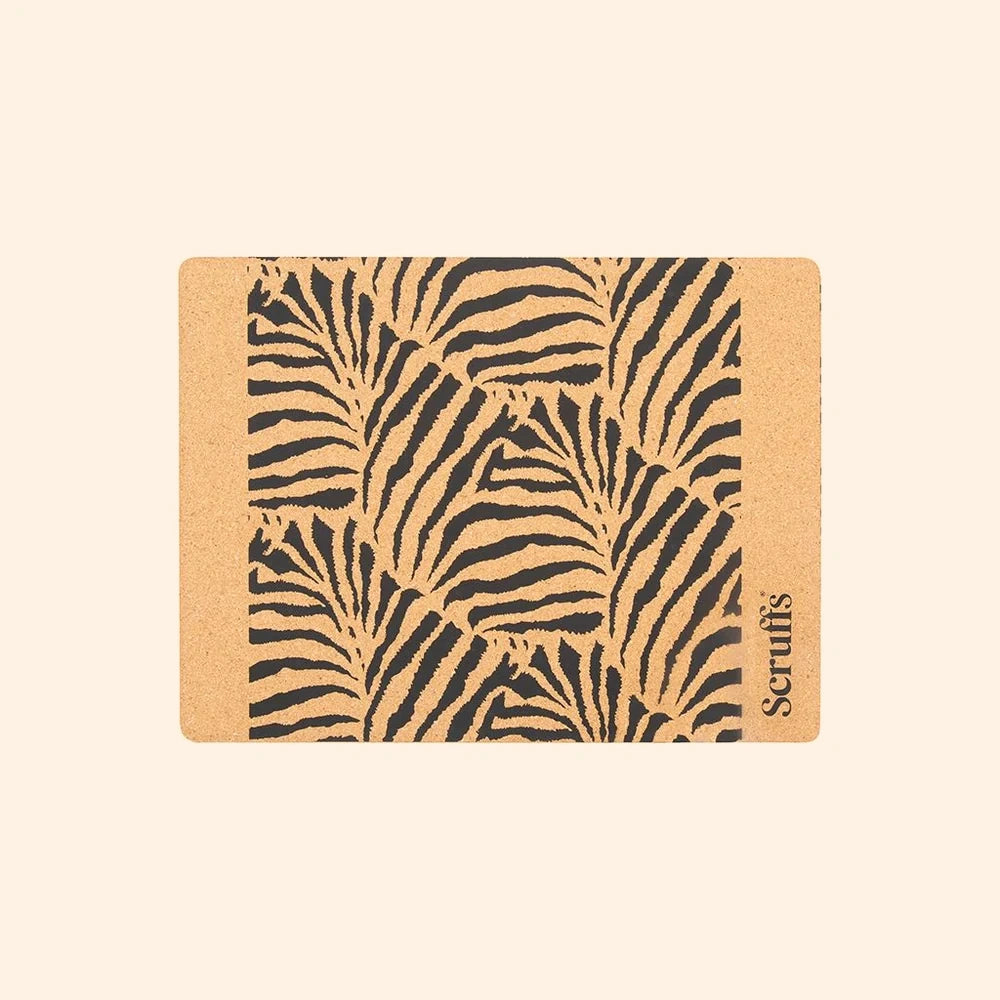 Cork Pet Placemat 40 x 30cm - Zebra Print
