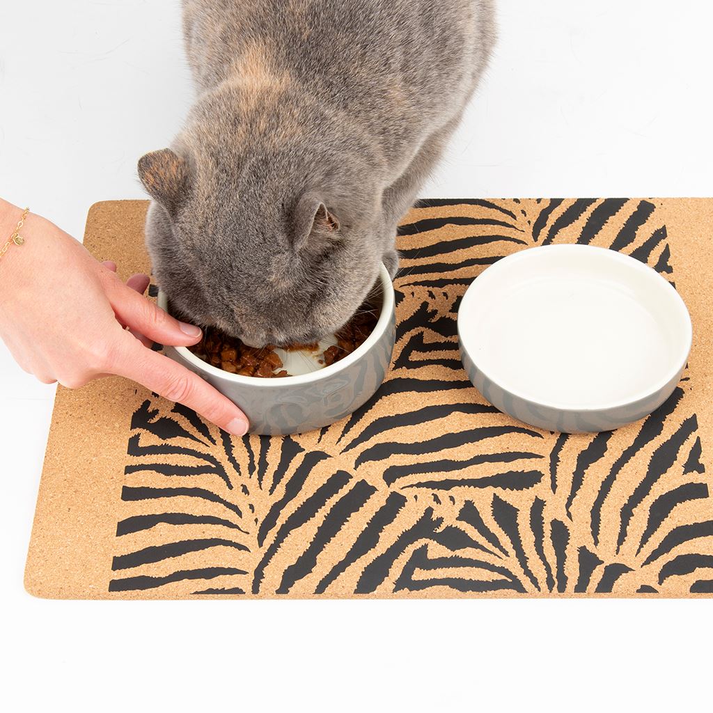 Cork Pet Placemat 40 x 30cm - Zebra Print