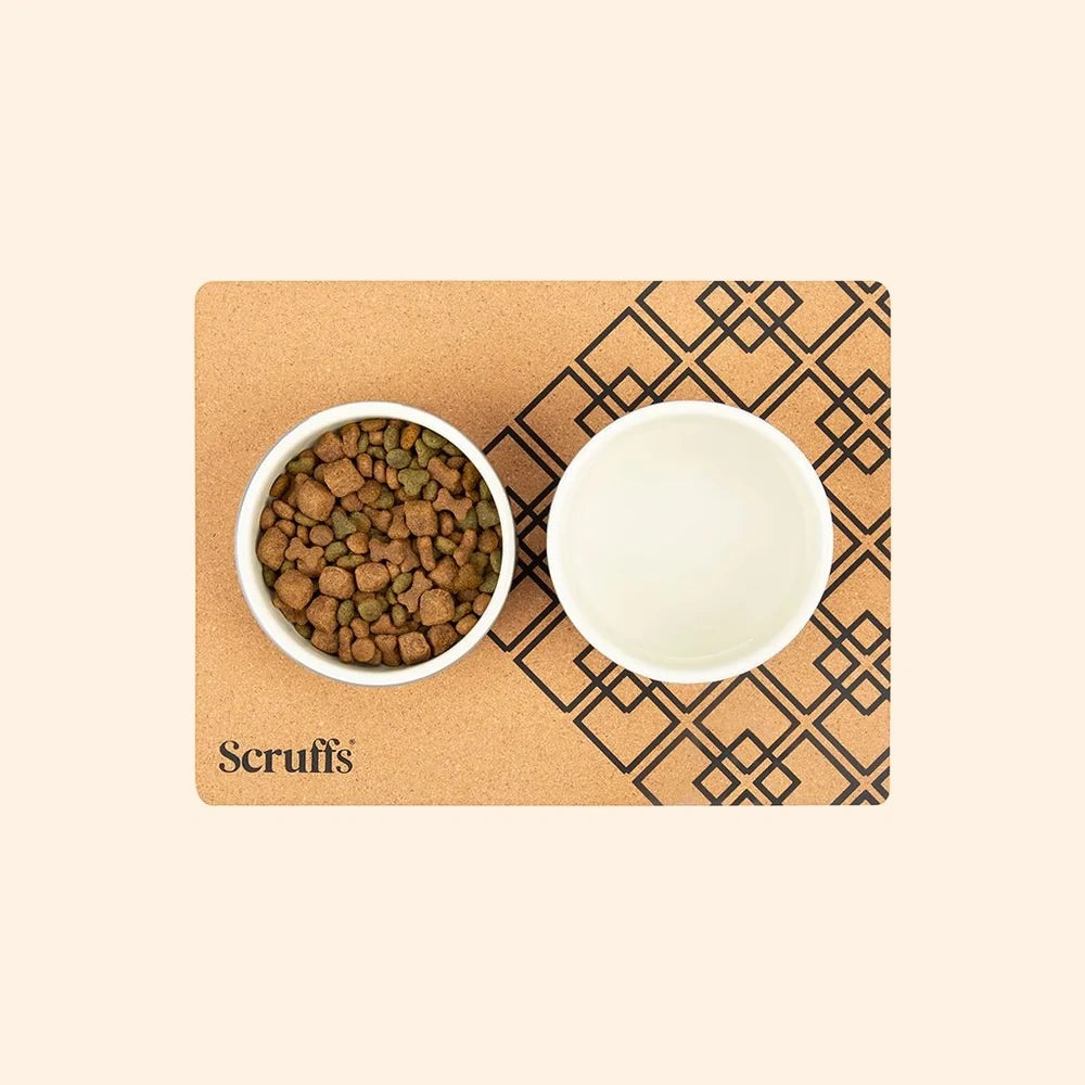 Scruffs 40 x 30cm Cork Pet Placemat - Diamonds