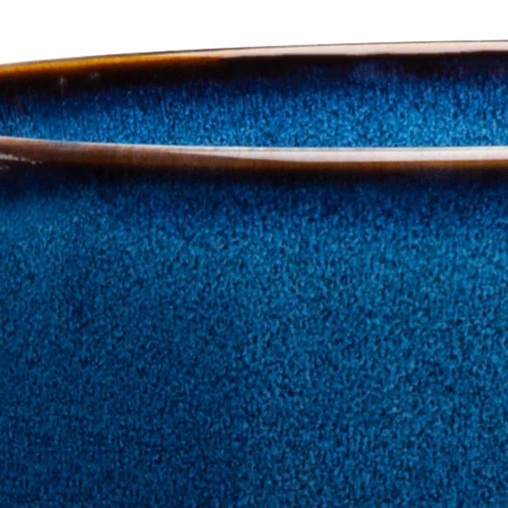 Reactive Glaze Dog Food Bowl - Midnight Blue