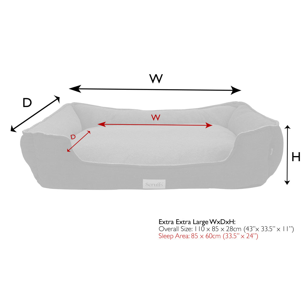 Scruffs® Harvard Memory Foam Box Bed - Pearl Grey