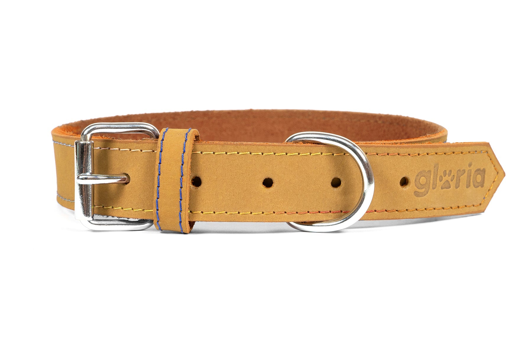 Gloria Pets Yellow Brown Nobuck Oasis Padded Collar