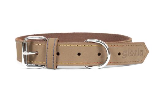 Gloria Pets Light Brown Nobuck Oasis Padded Collar