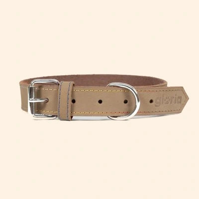 Gloria Pets Light Brown Nobuck Oasis Padded Collar