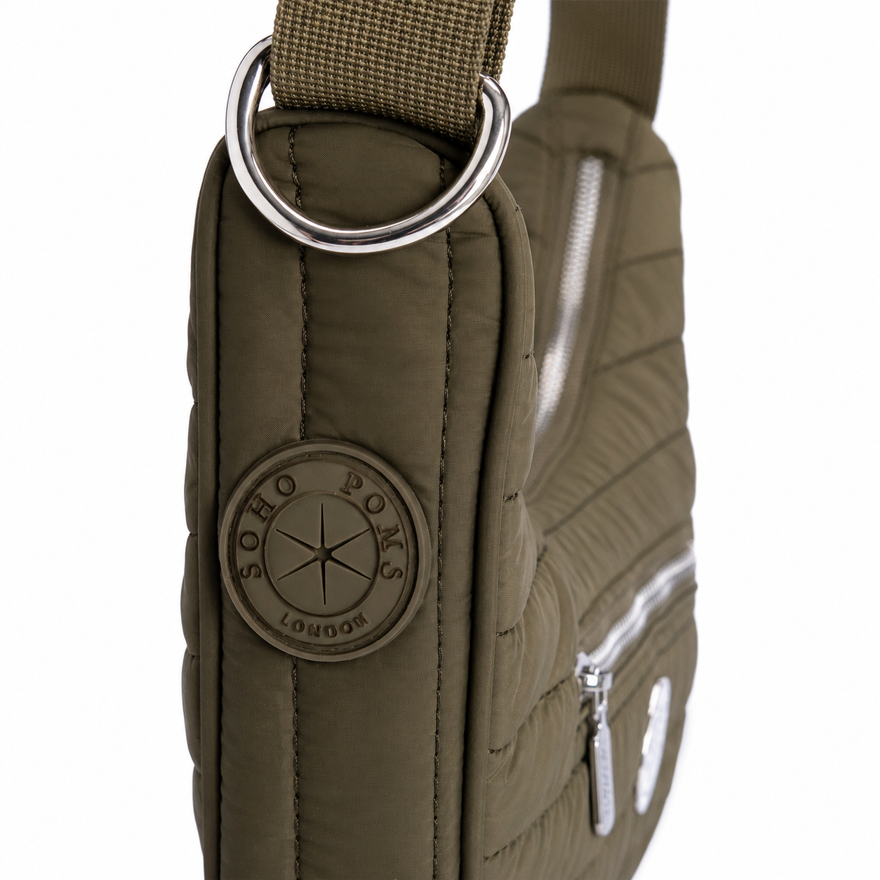 Soho Poms Wardour Crossbody Dog Walking Bag - Urban Moss