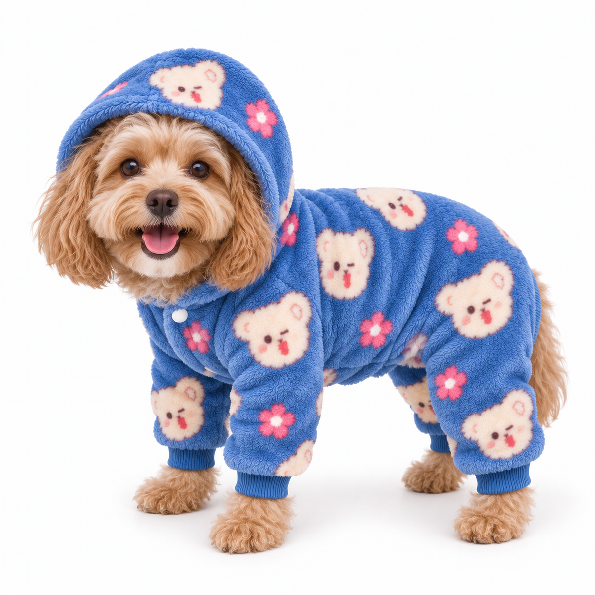 Blue Bear | Dog Full Fleece Pyjamas