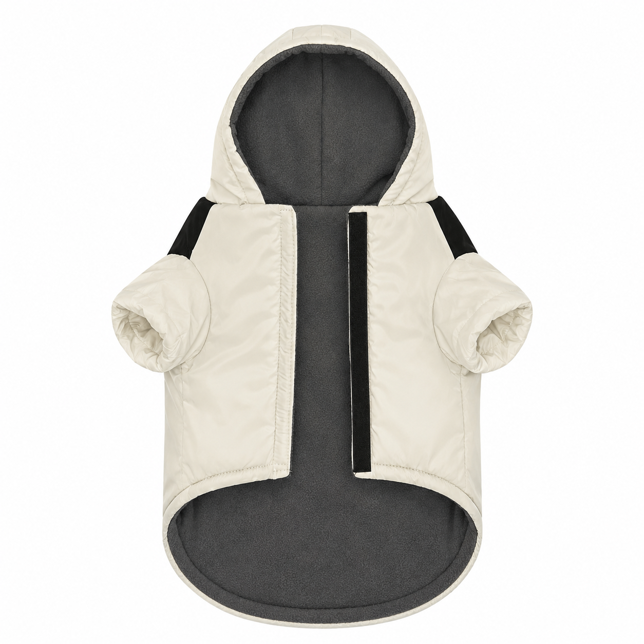 Soho Poms Waterproof White Padded Jacket