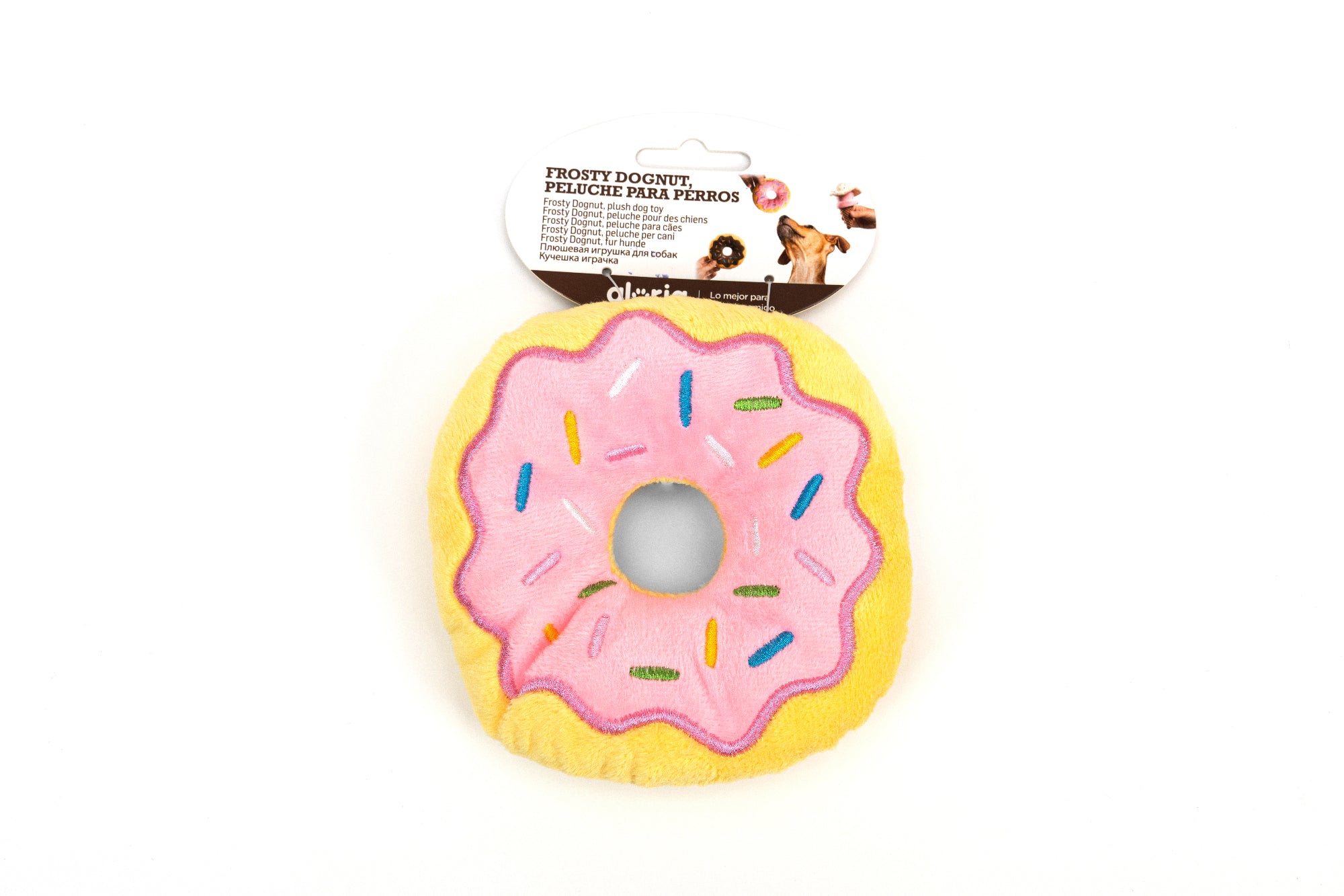 Strawberry Doughnut Gloria Dog Toy Small