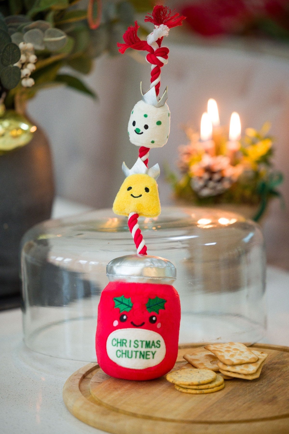 House of Paws Christmas Chutney & Cheese Rope Toy