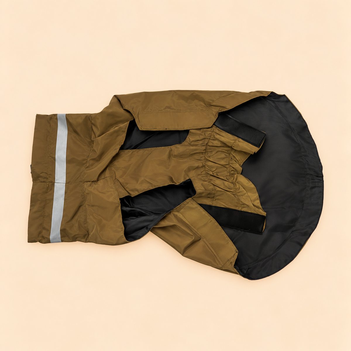 Soho Poms Lightweight Waterproof Rain Jacket - Khaki Green