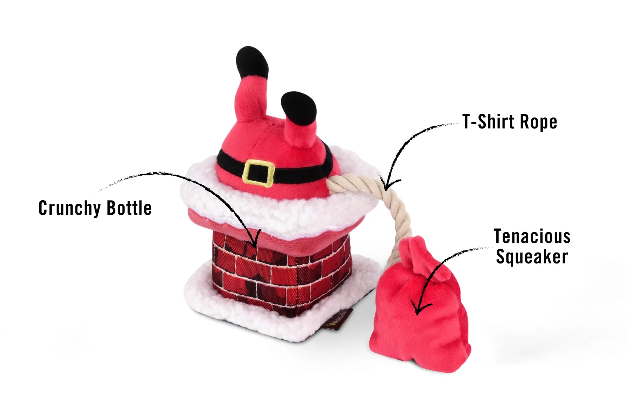 Christmas Dog Toy Merry Woofmas Clumsy Santa