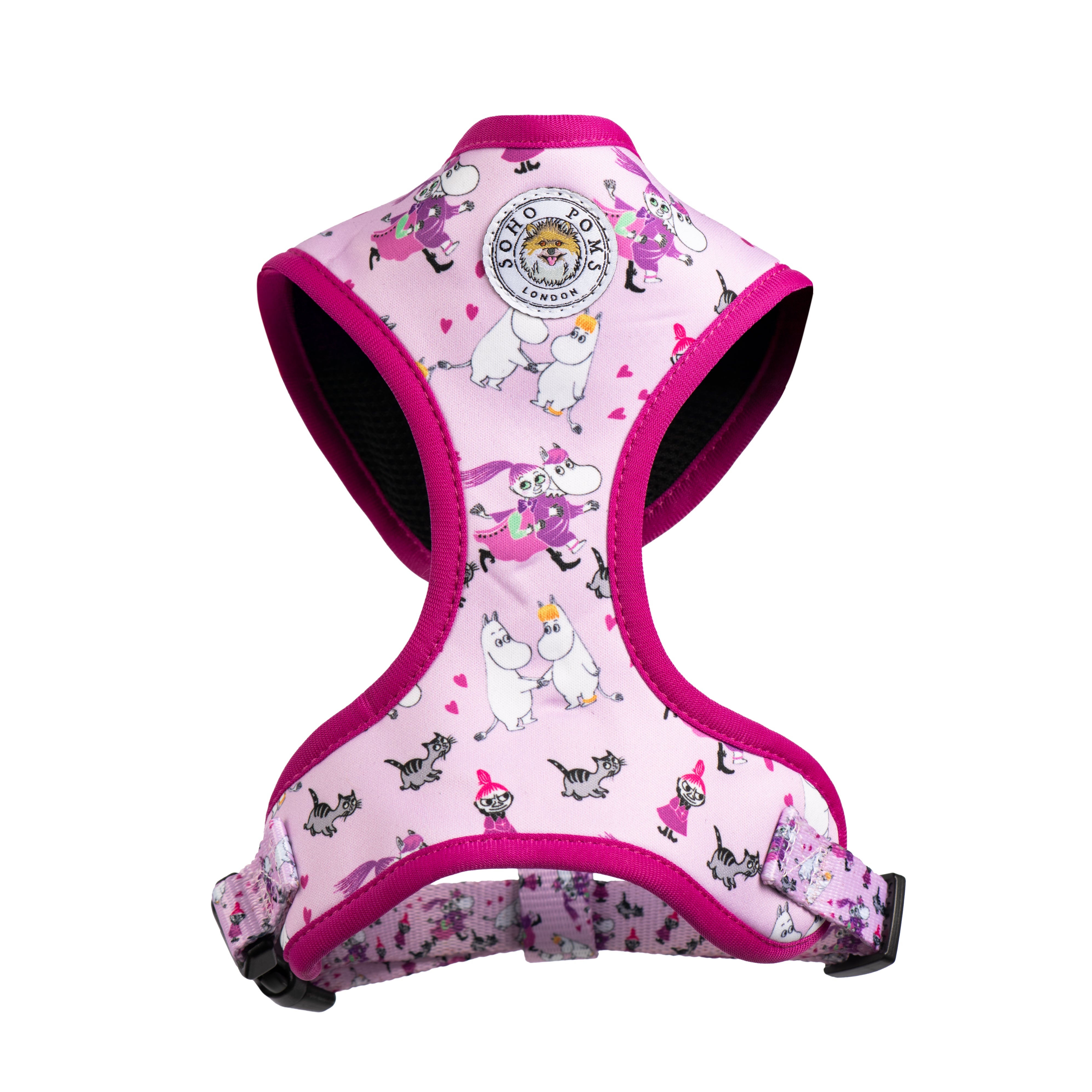 Moomins Pink Champagne Hundegeschirr mit Polsterung von Soho Poms