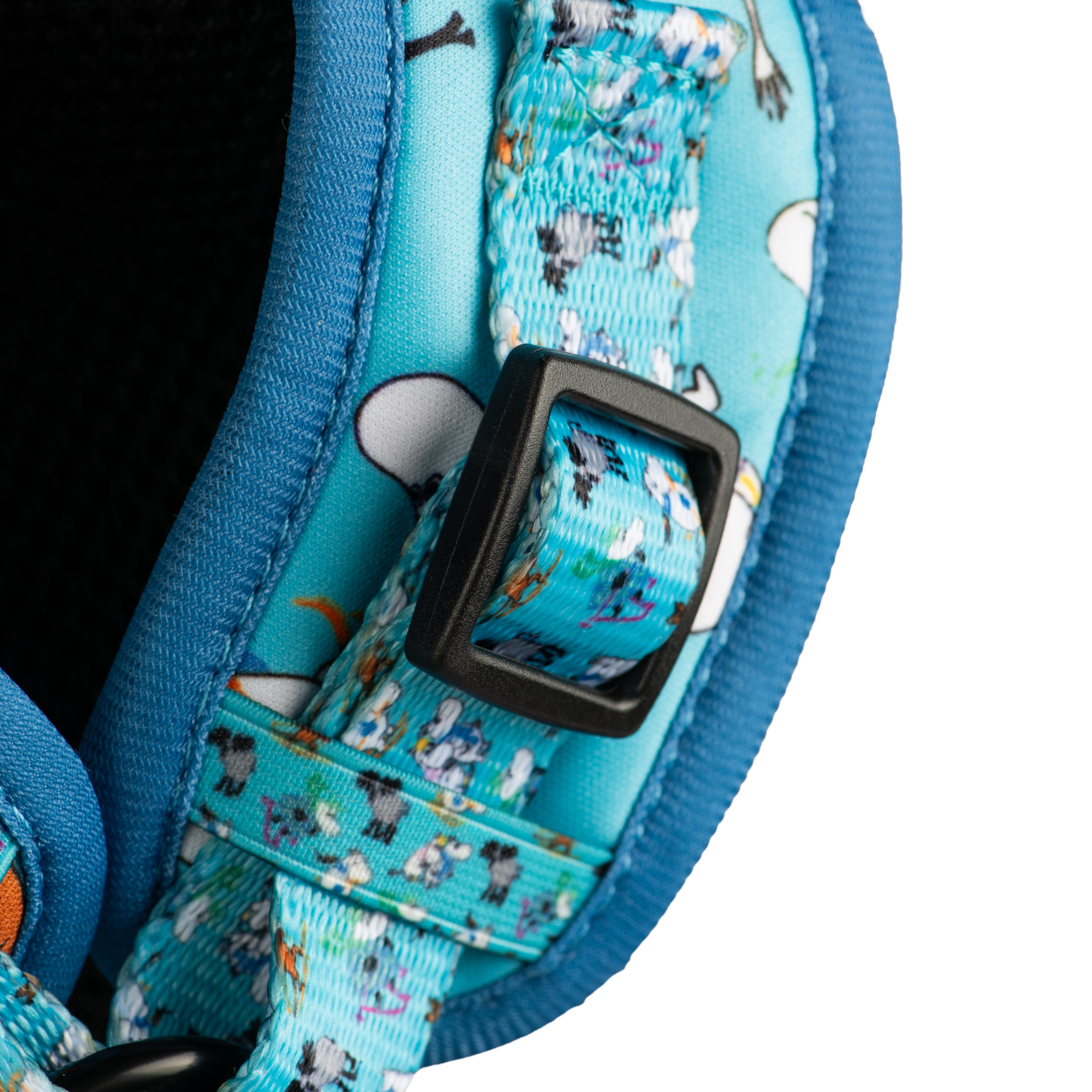 Moomins Blue Holiday Hundegeschirr mit Polsterung von Soho Poms