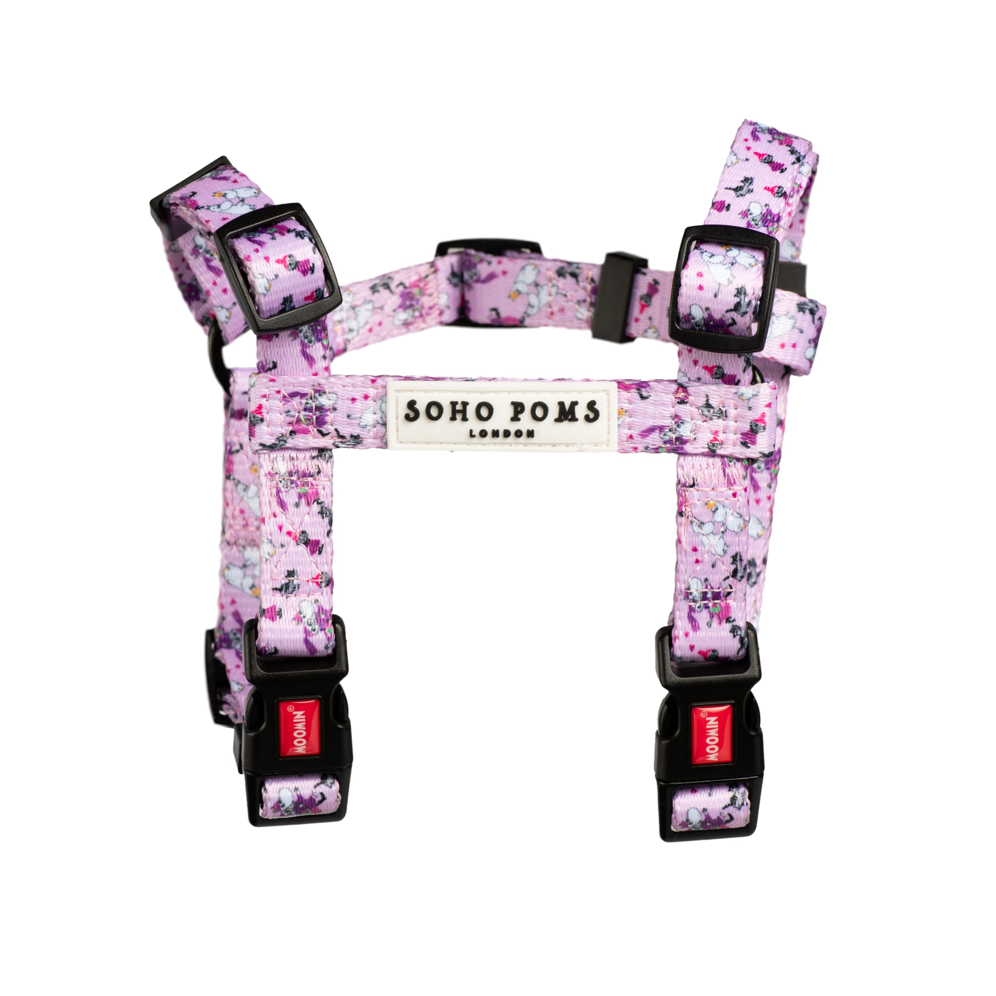 Moomins Pink Champagne Hunde H-Geschirr von Soho Poms