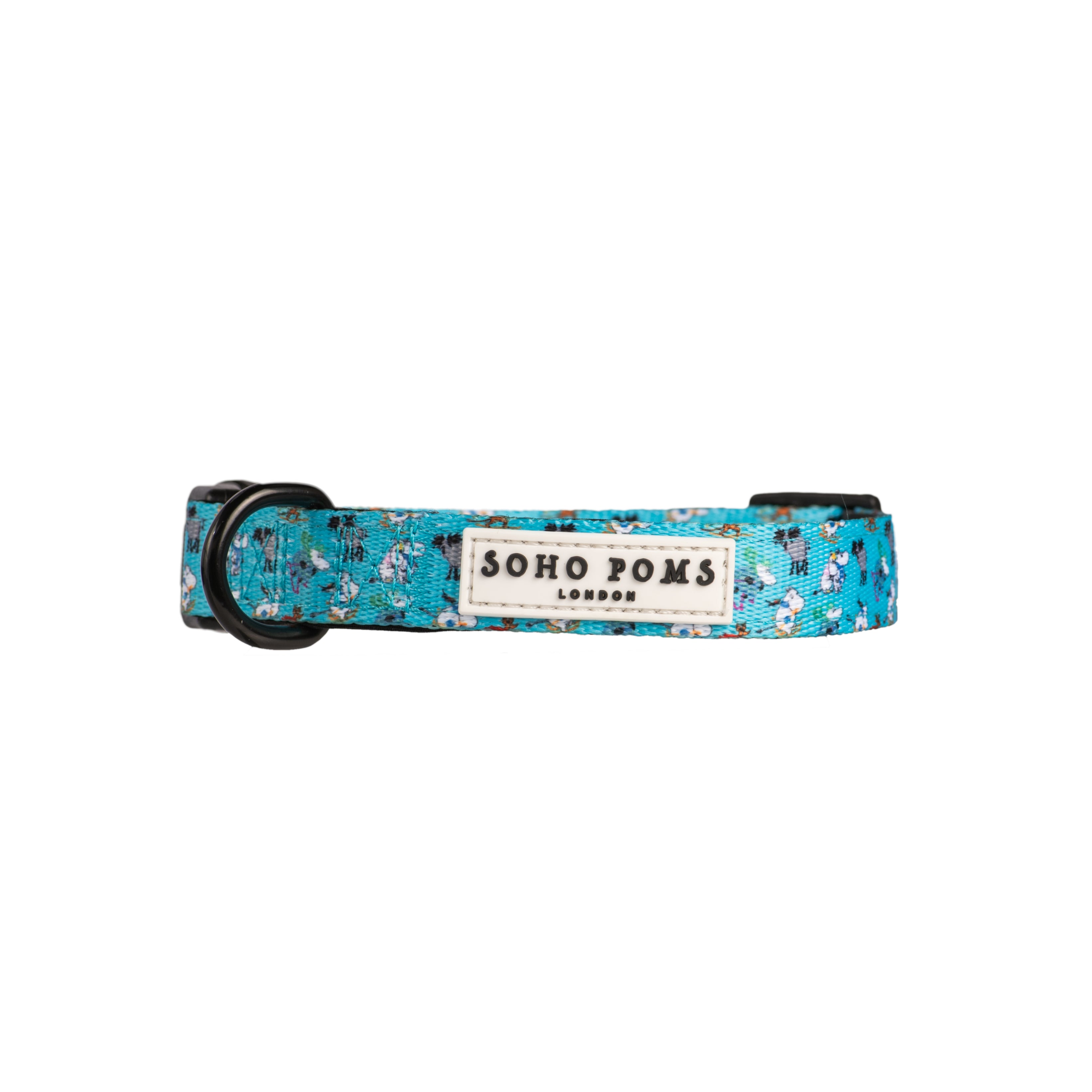 Moomins Blue Holiday Hundehalsband gepolstert von Soho Poms