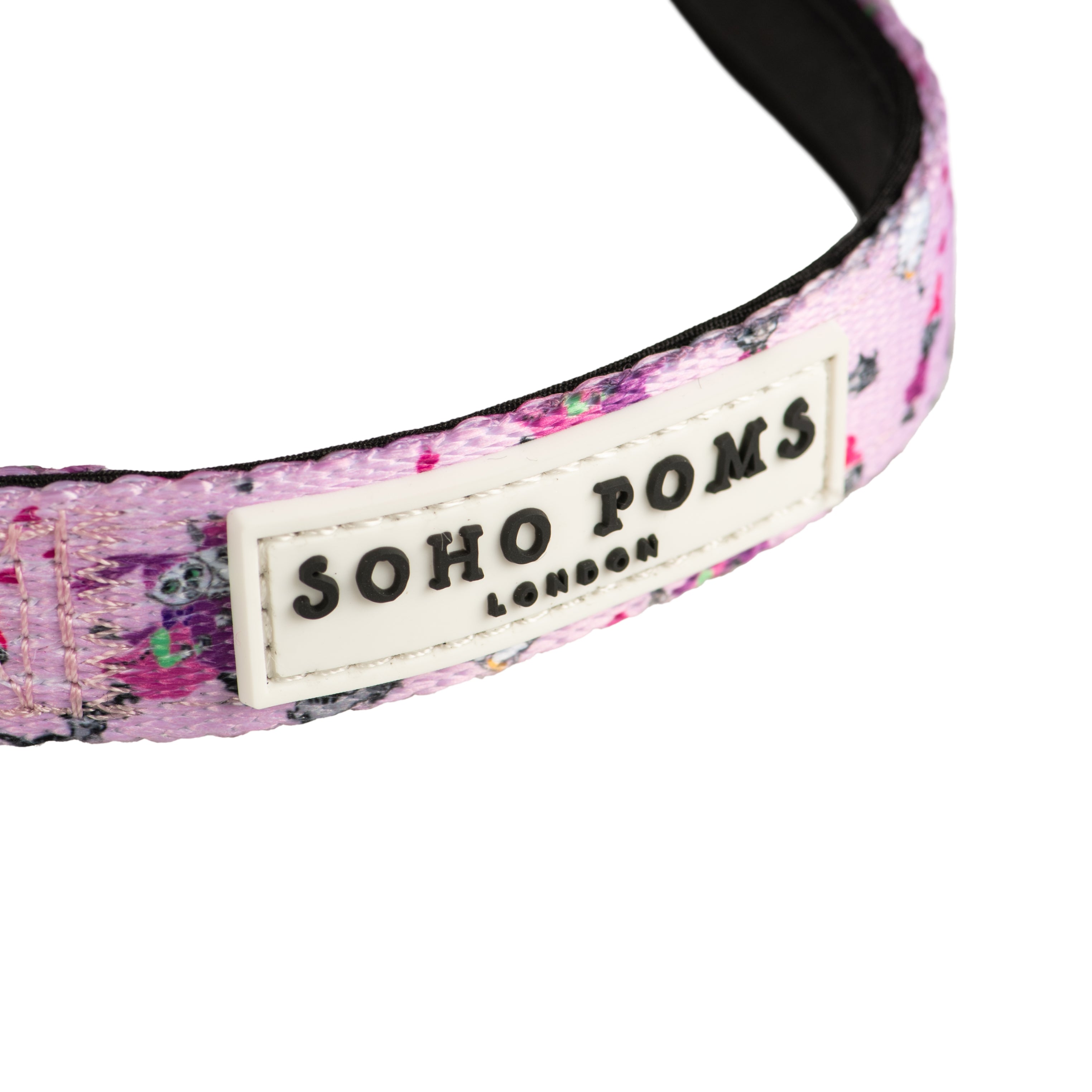 Moomins Pink Champagne Hundehalsband gepolstert von Soho Poms