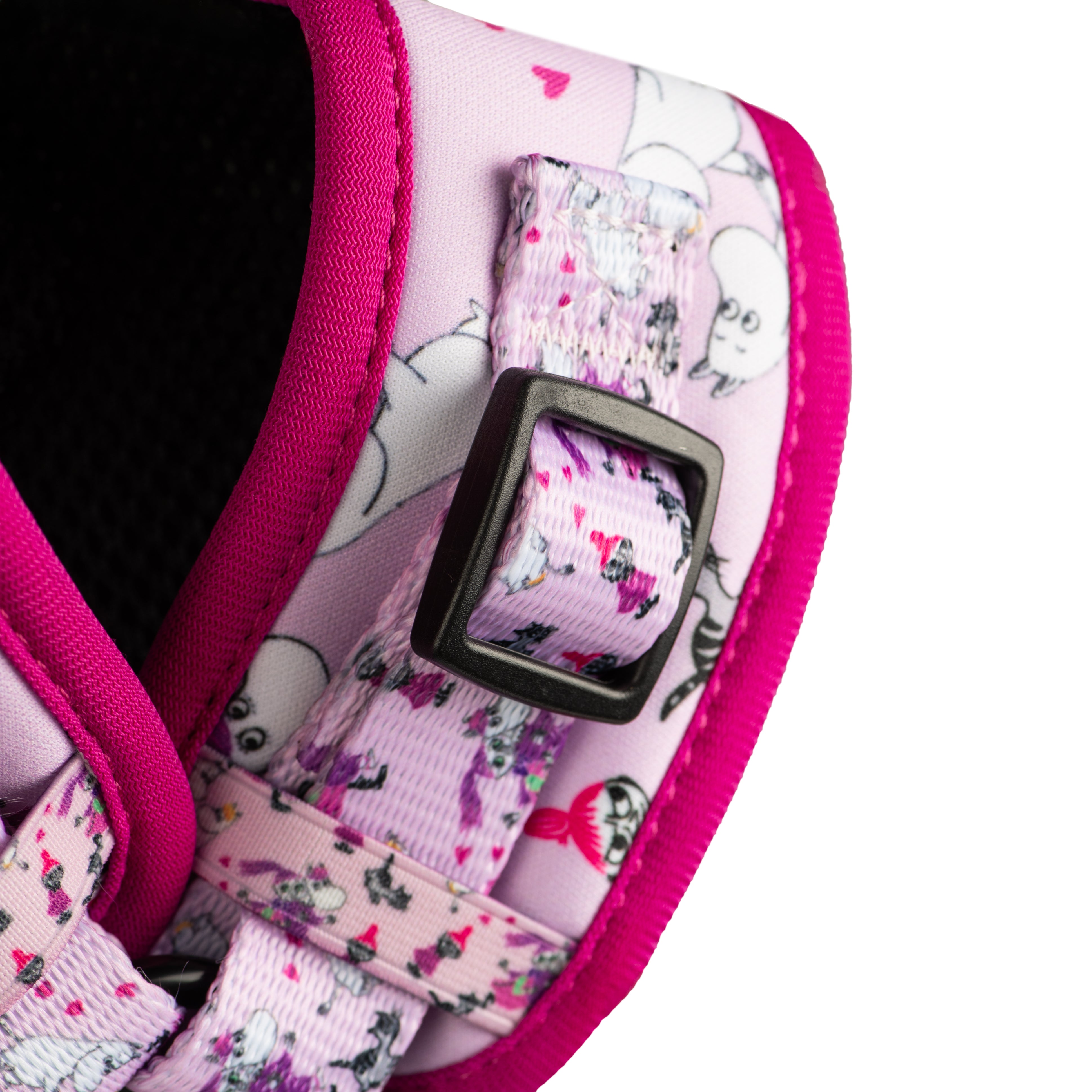 Moomins Pink Champagne Hundegeschirr mit Polsterung von Soho Poms