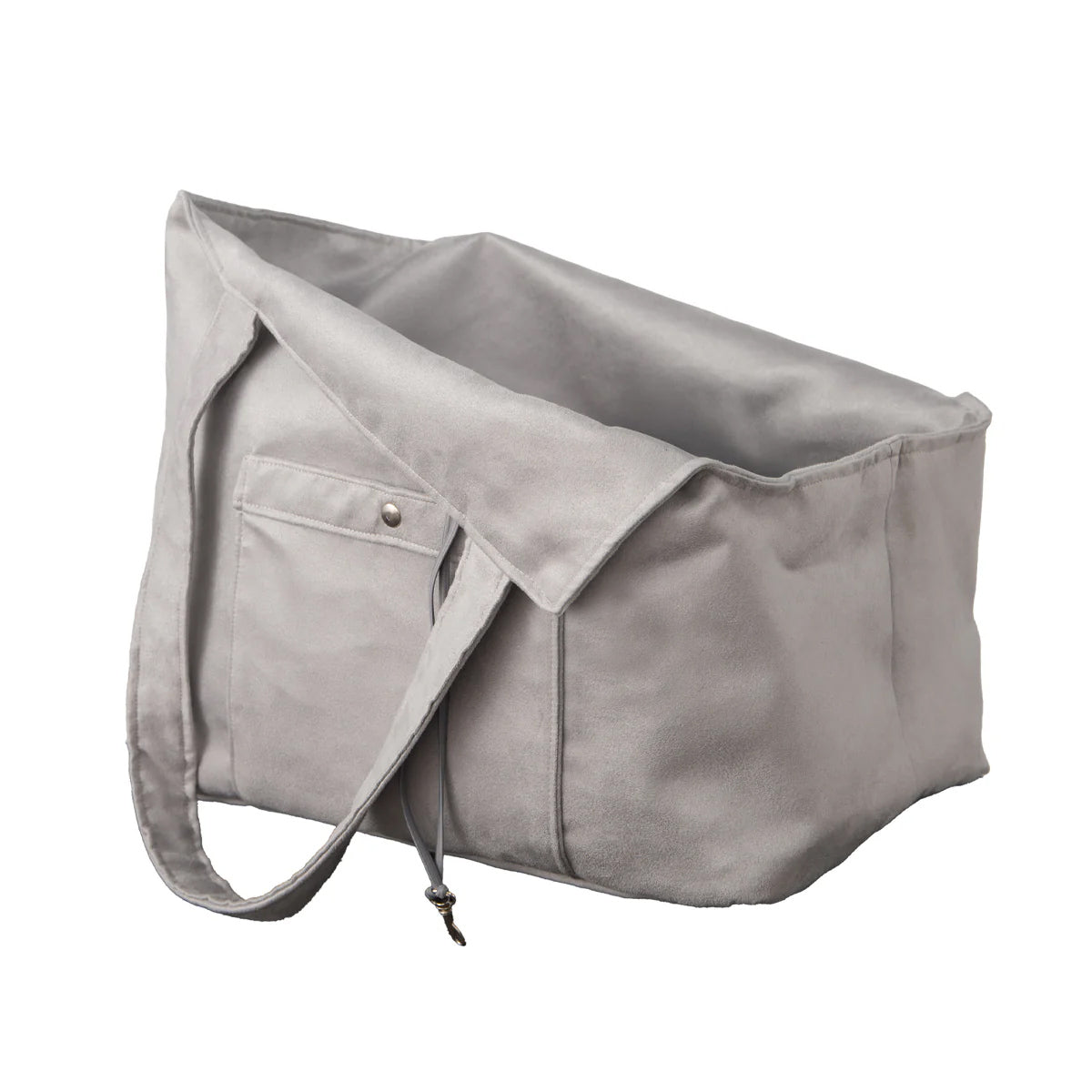 Soho Poms Grey Suede Camden Bear Dog Carrier - ideal for dogs and cats
