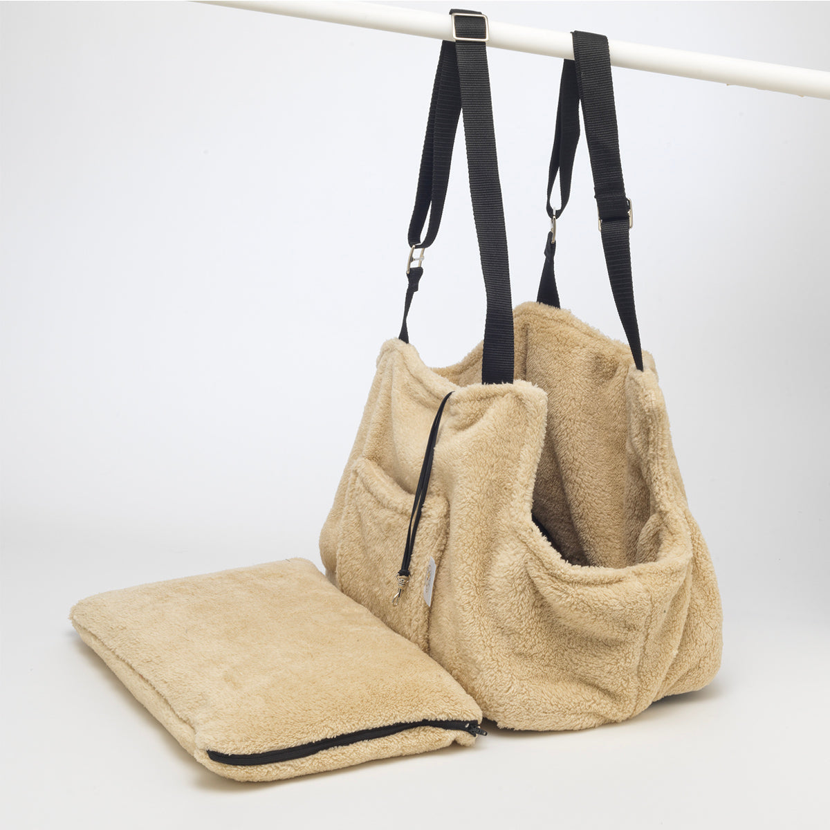 Soho Poms Teddy Bear Hundetragetasche in Beige