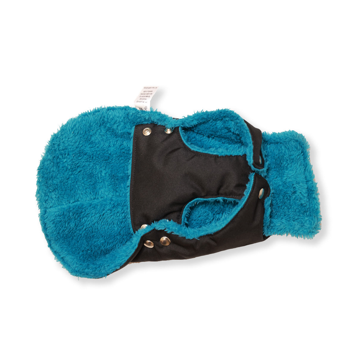 Soho Poms Teddy Bear Jacke wasserabweisend in Schwarz und Petrol