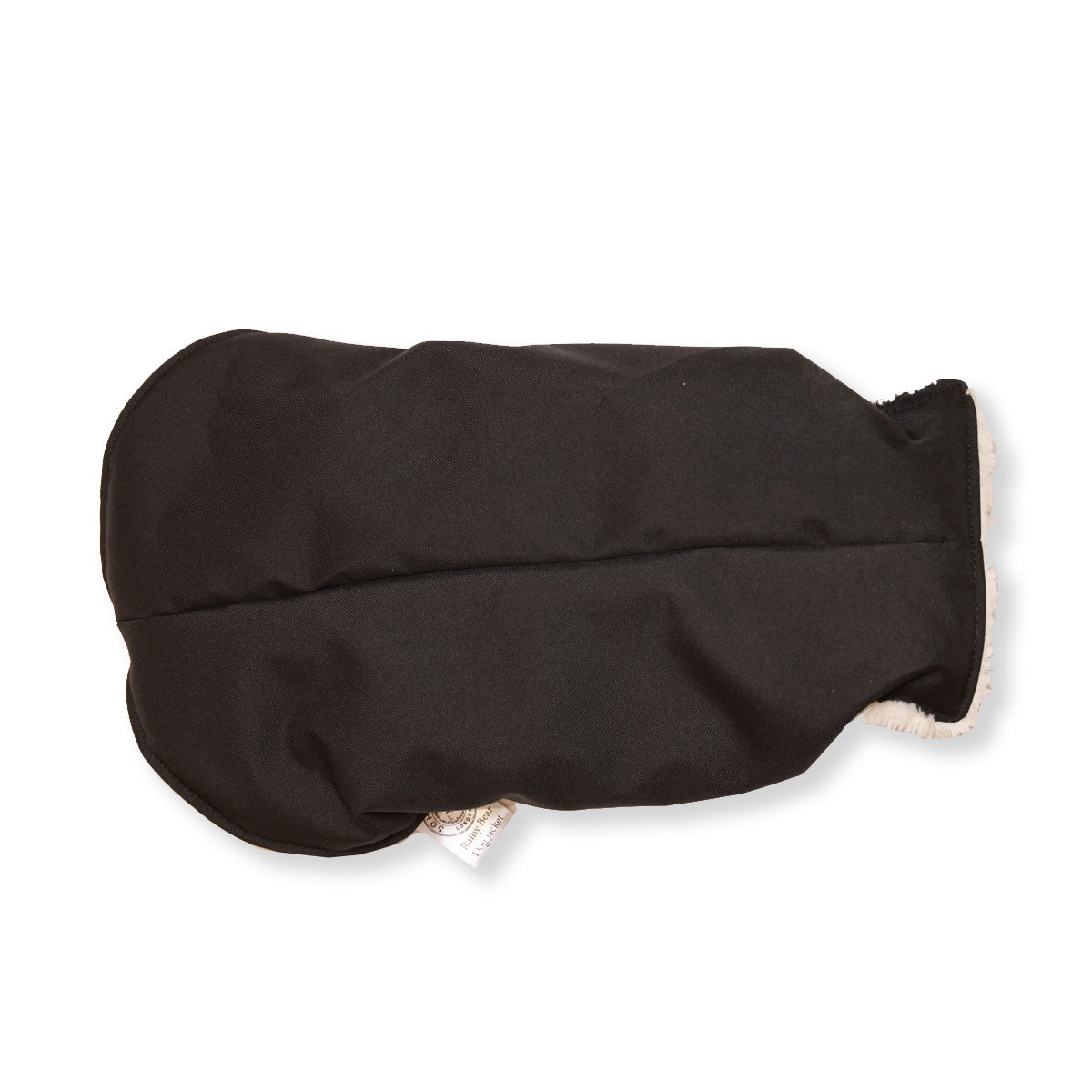 Soho Poms Teddy Bear Hundejacke wasserabweisend in Schwarz und Elfenbein