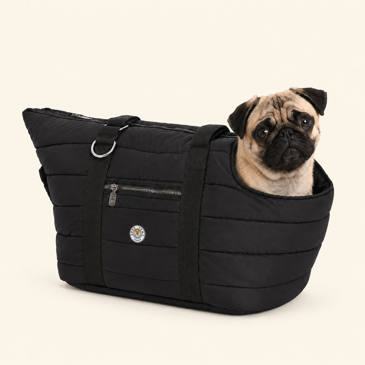 Porte-chien Suzy's Fashion Rainy Bear noir et rose