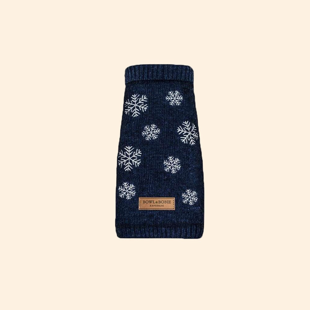Pull pour chien SNOWFLAKE bleu par Bowl & Bone