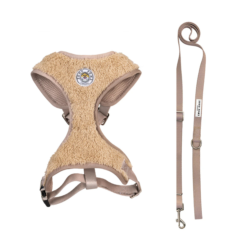 Carnaby Vanilla Cream Harness and Lead Set