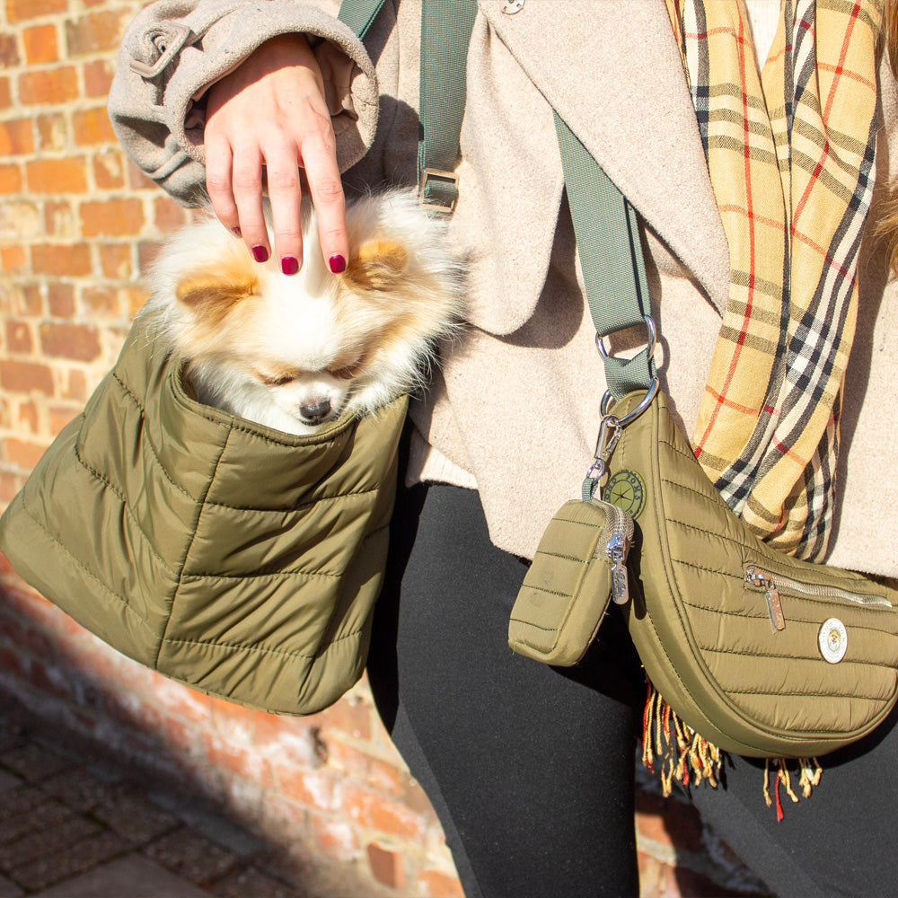 Porte-chien Suzy's Fashion Rainy Bear noir et rose