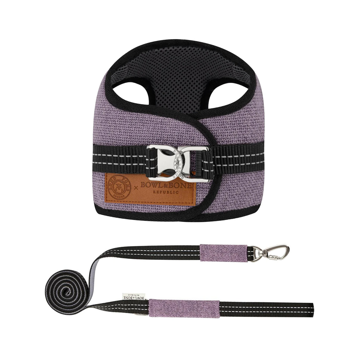 Harnais pour chien SOHO gris de Bowl & Bone