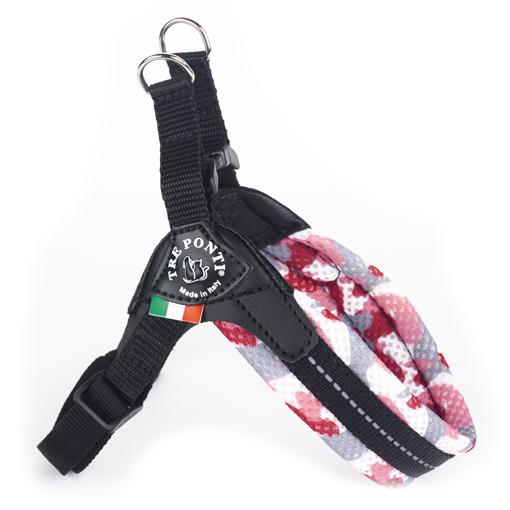 The PontiEasy Fit Pink Camo Mesh Harness with Adjustable Girth