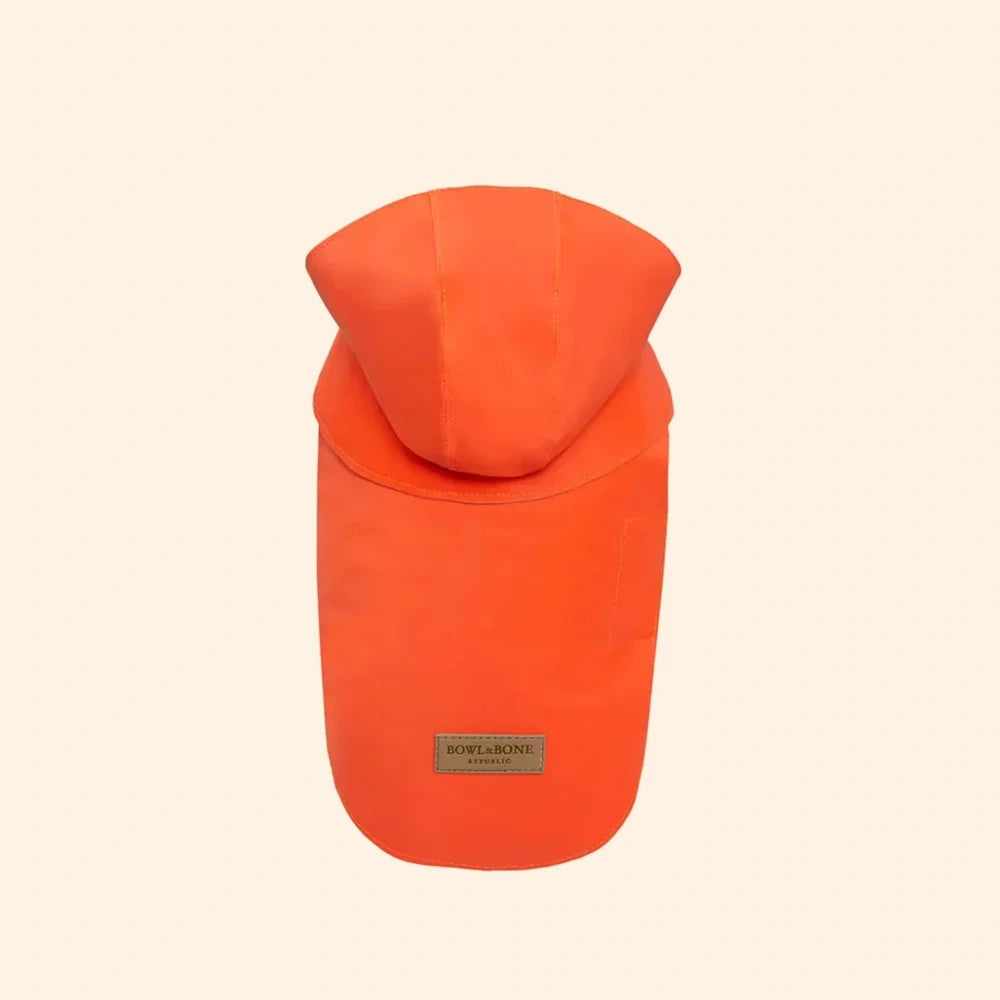 Bowl and Bone Storm Hoodie Raincoat - Orange