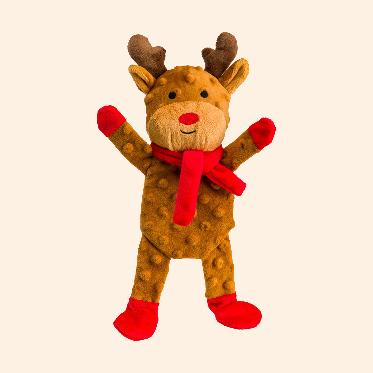 House of Paws Reindeer Crinkle Flattie Dog Toy