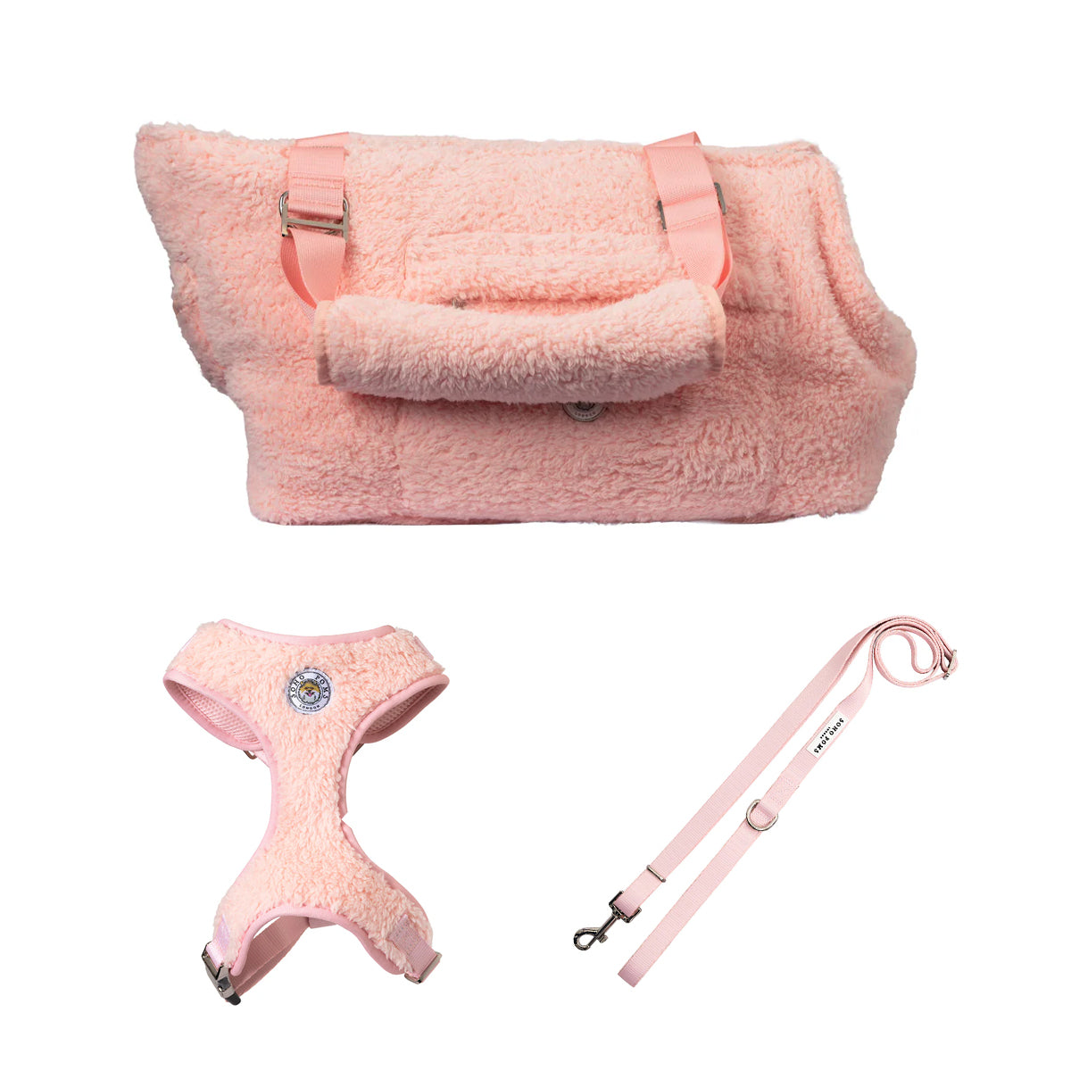 Carnaby Blush Rose Carrier, Harness and Lead Starter Set