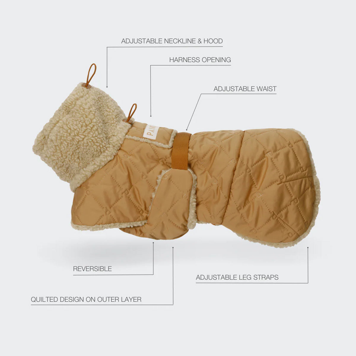 PAIKKA Reflektierender & Wasserdichter Hunderegenmantel Lite in Pink