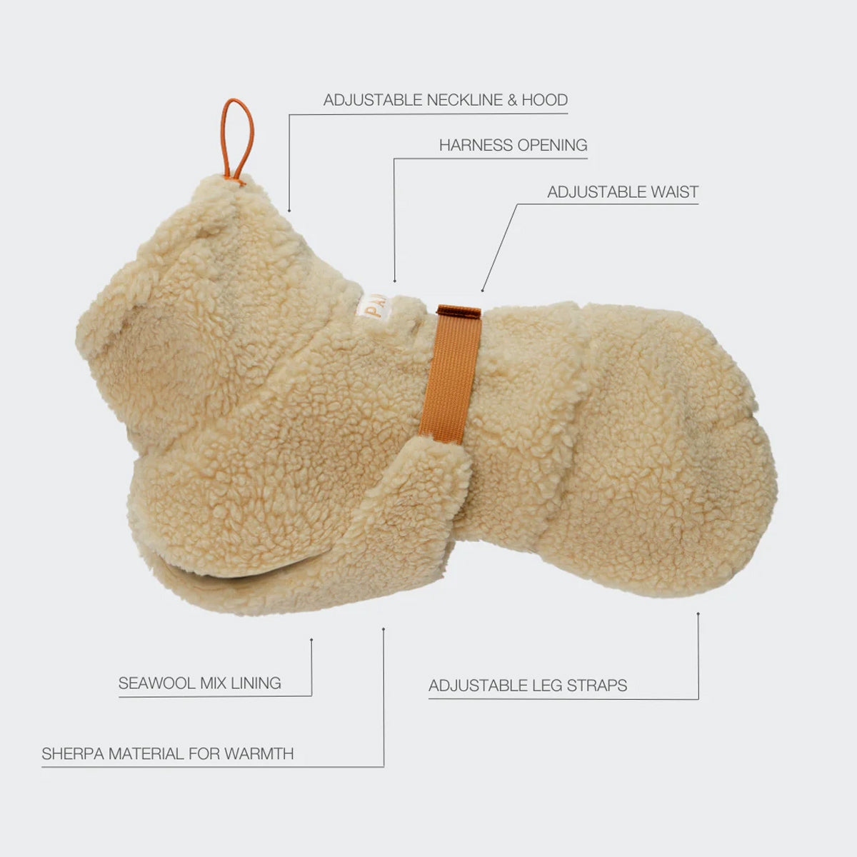 PAIKKA Sherpa Shirt for Dogs - Taupe