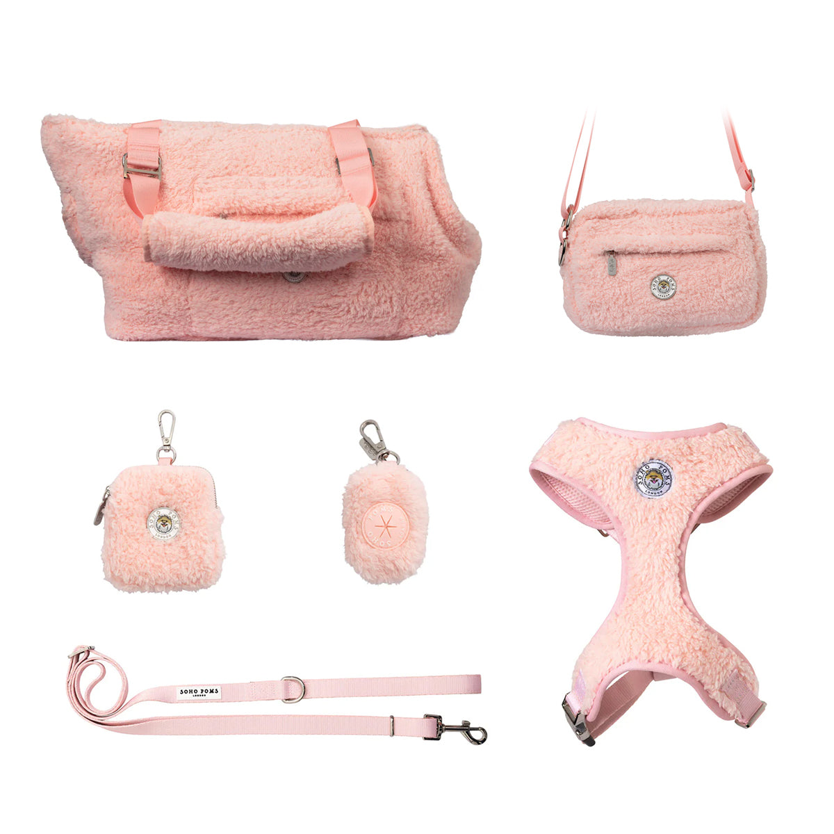 Carnaby Ultimate Blush Rose Carrier & Walking Accessory Set