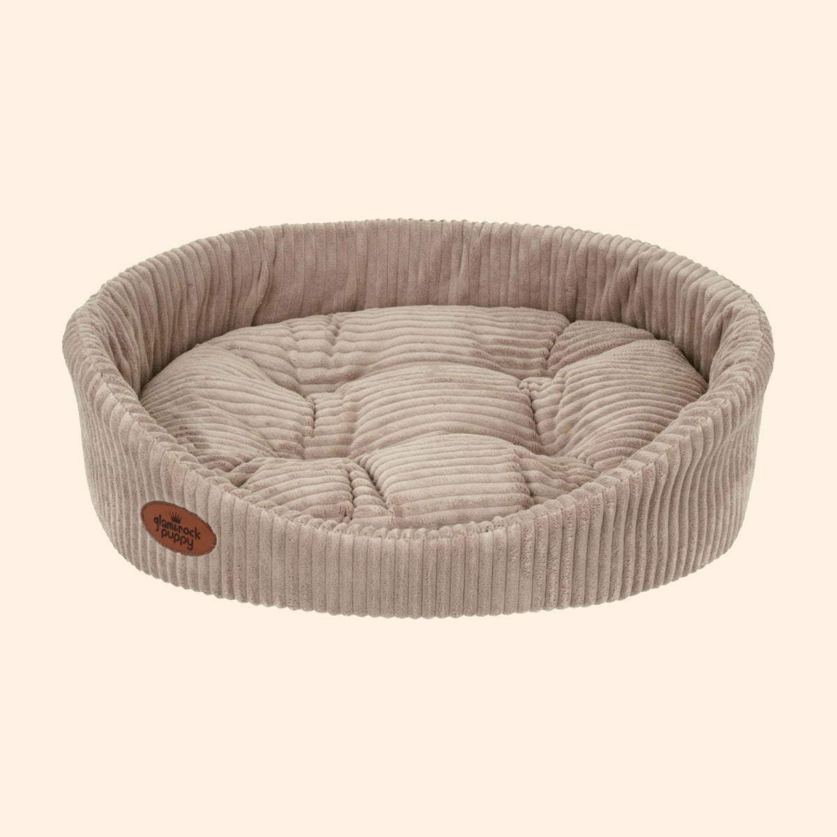Oatmeal | Zoom Pufa Luxury Dog Bed by Glam & Rock Puppy