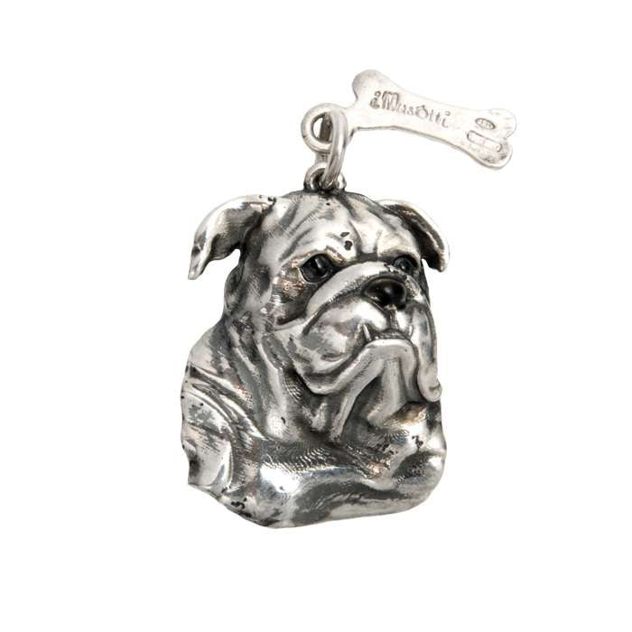 Silver on sale bulldog pendant