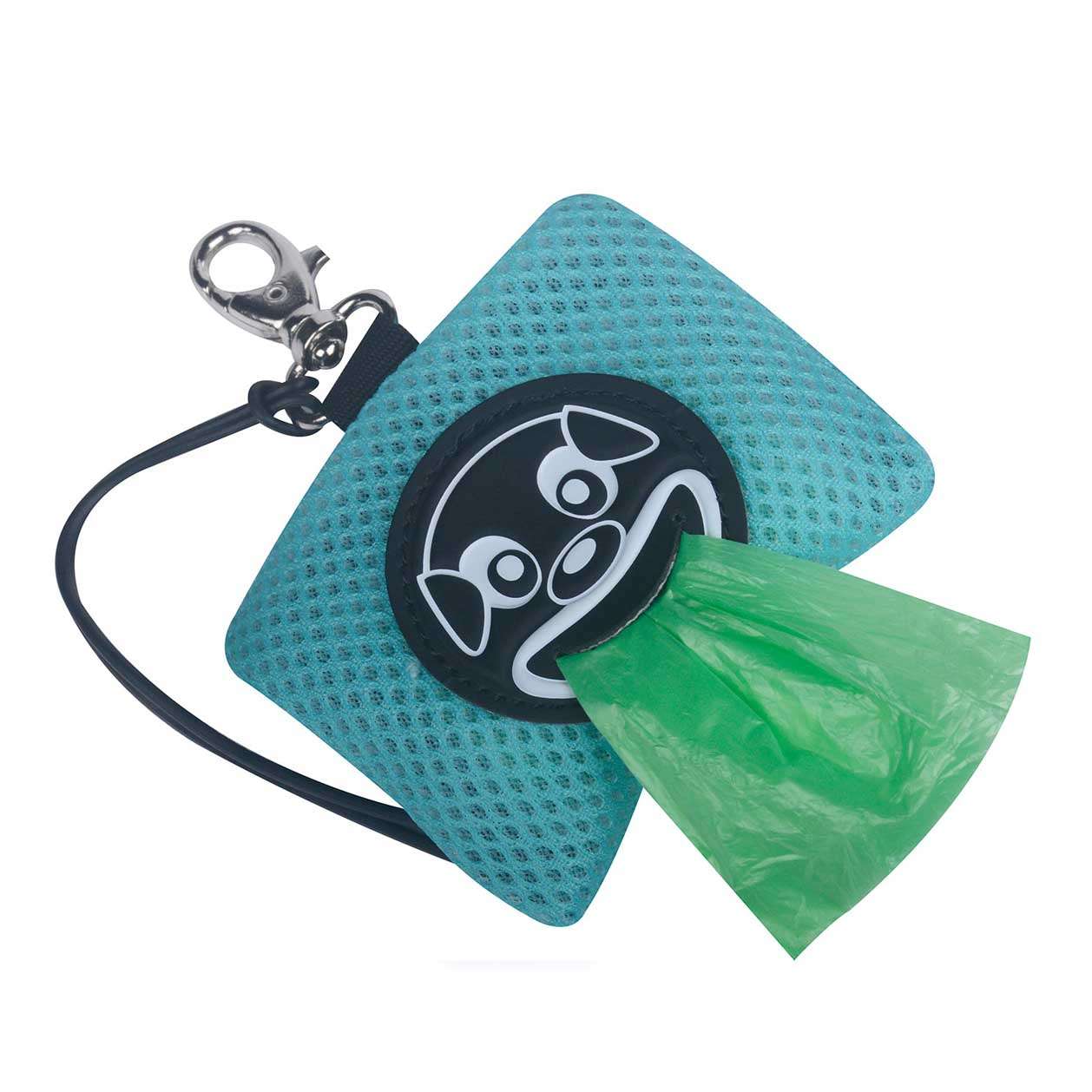 Tre Ponti Distributeur de sacs à déjections canines en maille Smiley Menthe