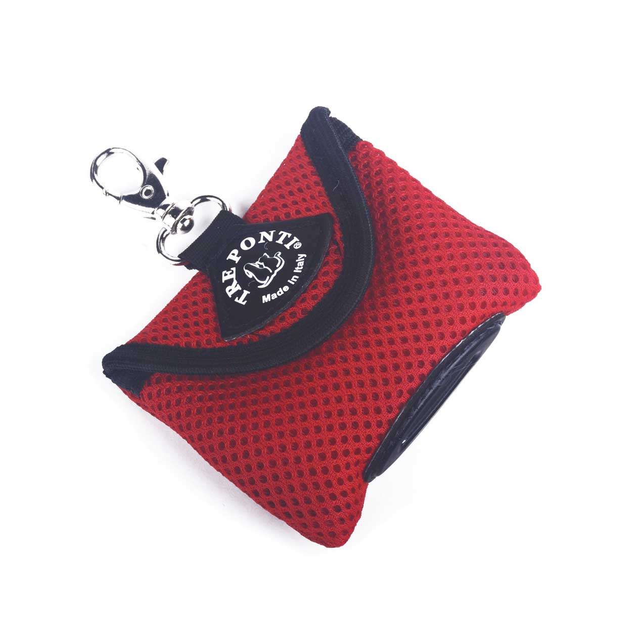 Distributeur de sacs à crottes en maille rouge Tre Ponti