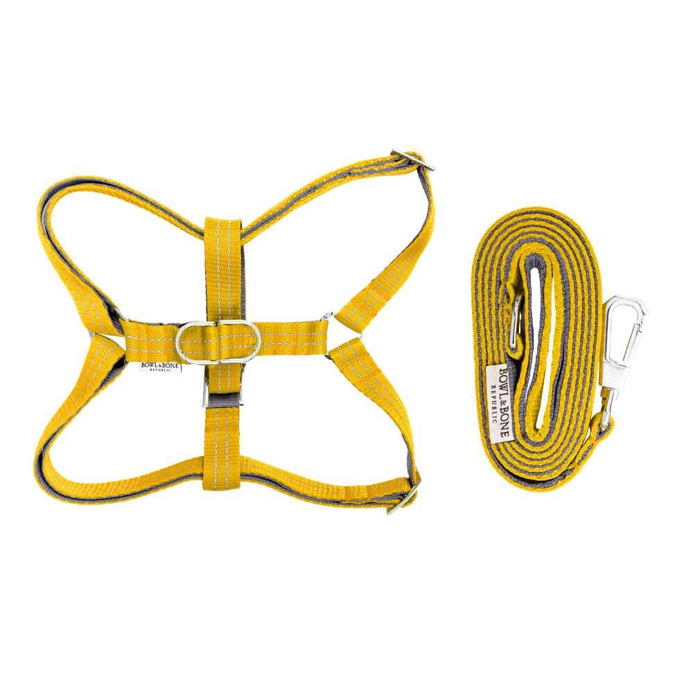 Harnais pour chien ACTIVE jaune de Bowl & Bone