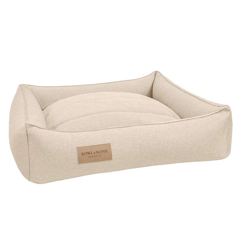 Dog bed hotsell with food bowl