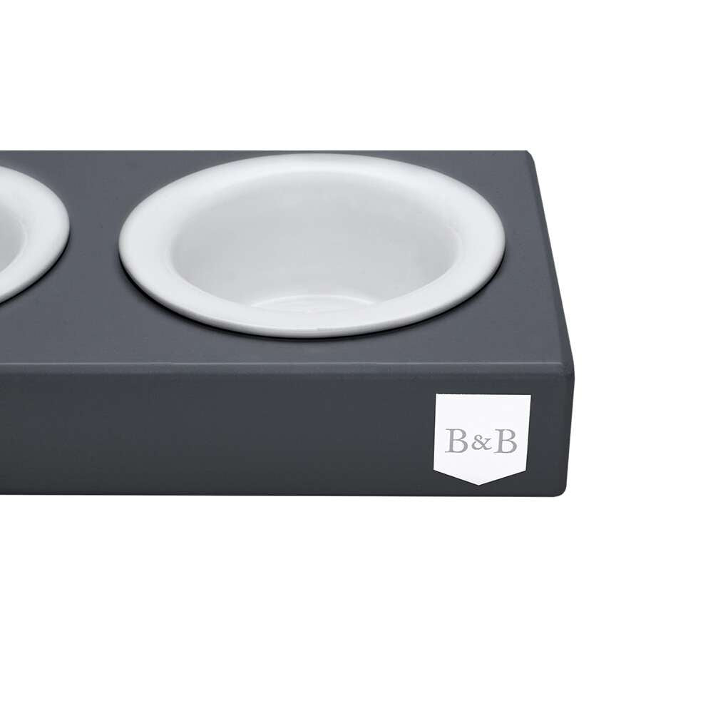 Graphite DUO CERAMIC Dog Bowl from Bowl & Bone