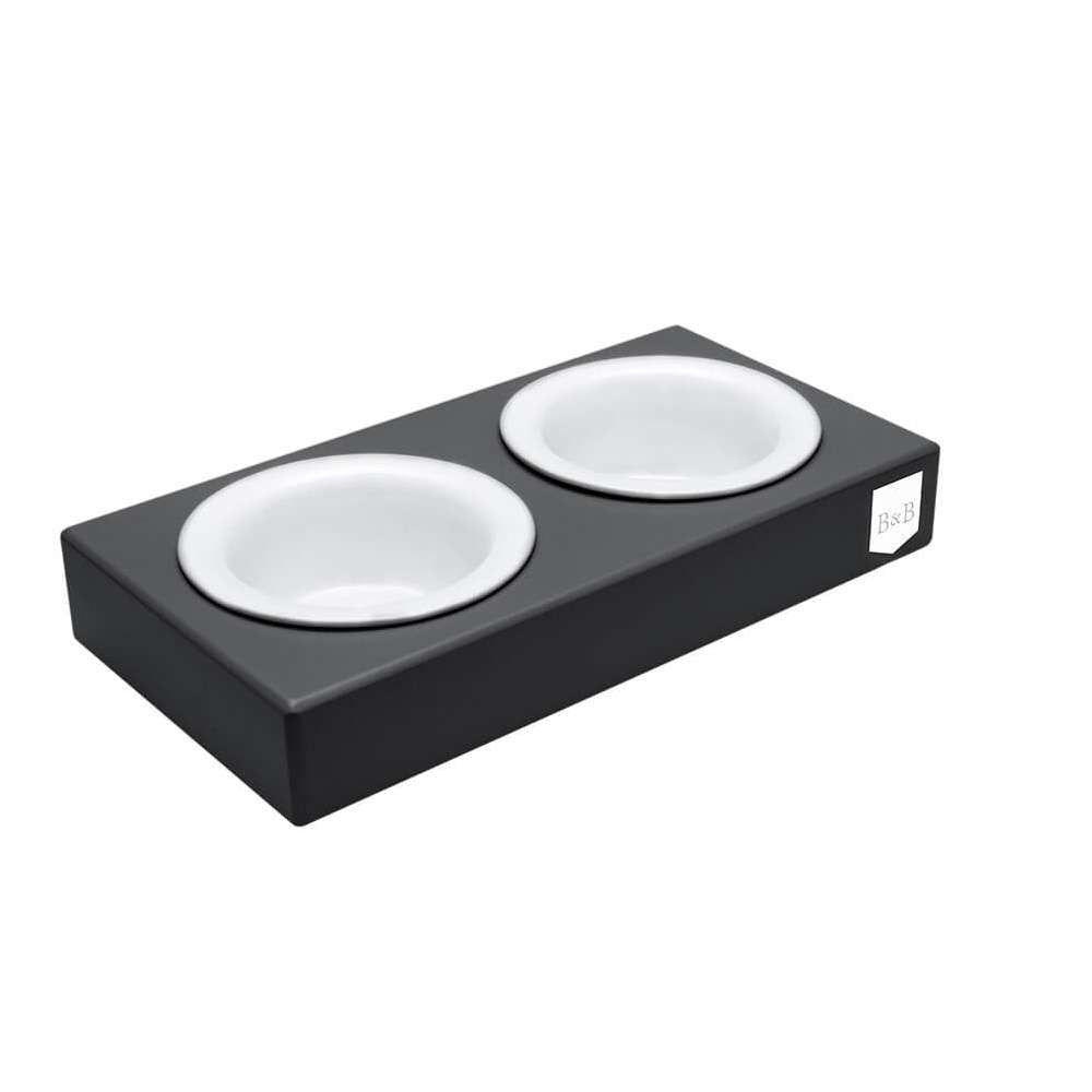 Graphite DUO CERAMIC Dog Bowl from Bowl & Bone