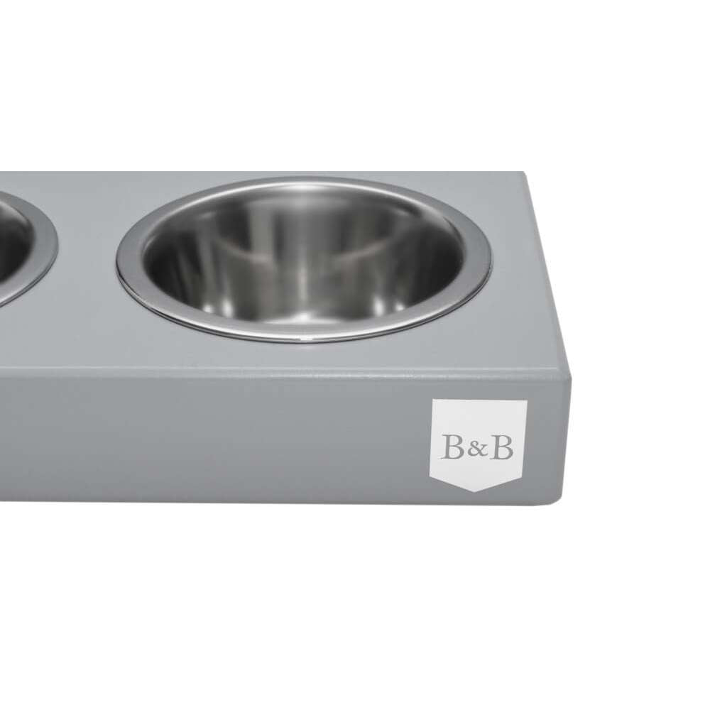 Gamelle pour chien DUO grise de Bowl & Bone
